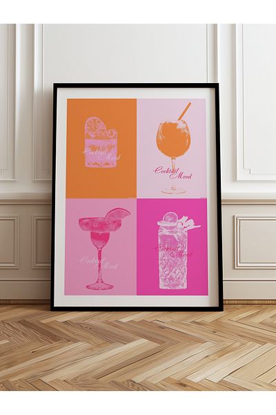 HOMEPACK Pictură cu un singur cadru din lemn Pictură poster dintr-o bucată TK/754
