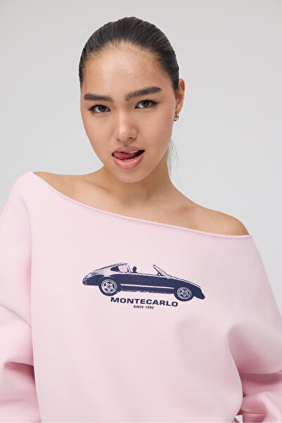 Addax Суитшърт с качулка и принт MONTECARLO с лодка S1714