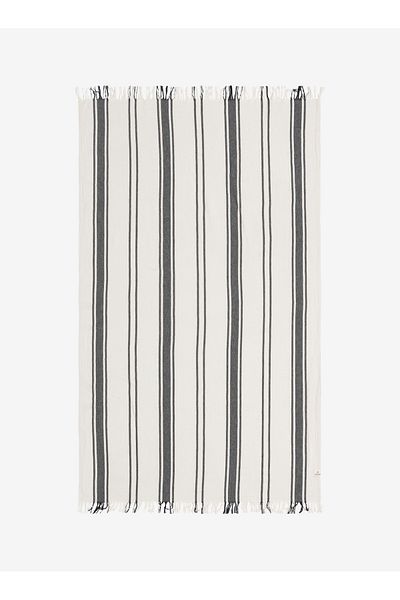 Barine Μαύρο Earth Stripe Χαλί Cotton - 90x175