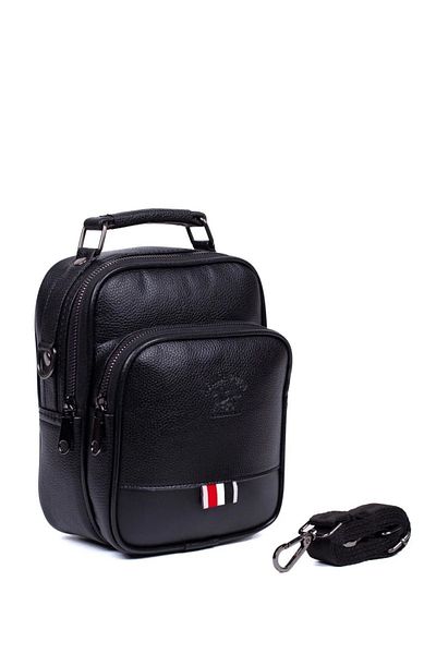 Newish Men's Leather Adjustable Cross Shoulder Strap Casual Shoulder and Hand Bag (19X22Cm)