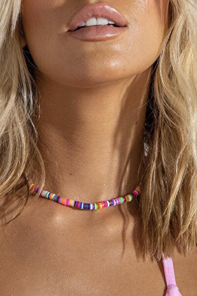 New Obsessions قلادة خرز فيمو ملونة