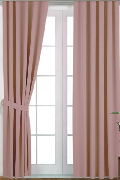 Suzan Fon Perde 3x1 Pileli  80x250 Pembe