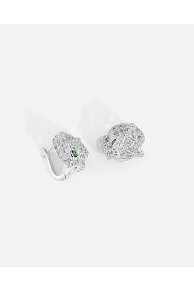 LONDONACS Steel Zirconstone Tiger Earrings