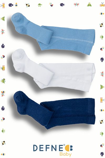 Defne Baby 3 Pieces of Cotton Boys and Baby Pantyhose