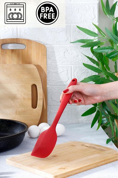HOMENIVA 1 Red Silicone Side Spatula