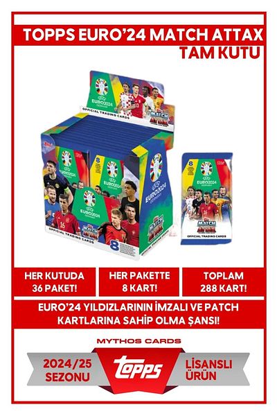 Topps EURO 2024 Match Attax - صندوق كامل