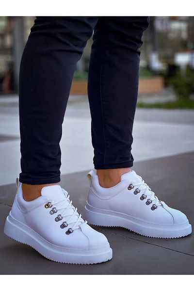 TB Terzi Bey Tb-x4 Tailor Bey White Skin Ψηλή σόλα με κορδόνια Casual Ανδρικά παπούτσια