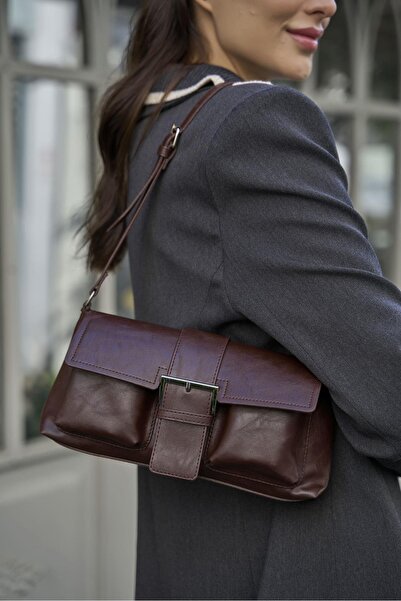 Madamra Barna női bevonatos kézi és válltáska