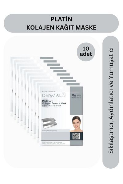 Dermal Firming, Brightening, Softening Platinum Collagen Mask X10 Pieces