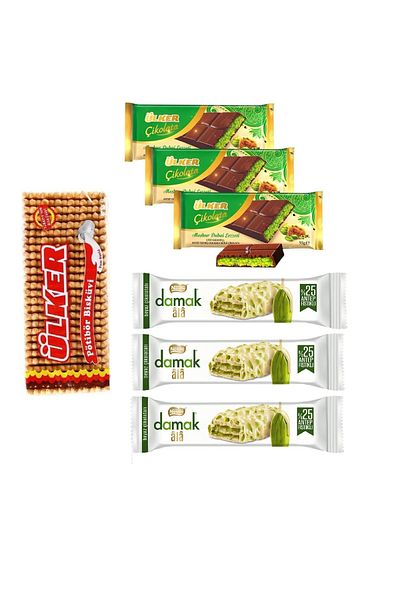 Ülker Pötibör Biscuits - Ülker Dubai Chocolate, Nestle Damak Ala White, 175 g X 3 Pieces