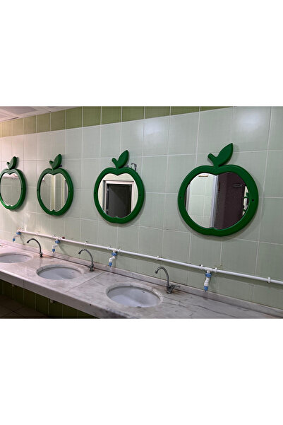 hilal kimya Okul Anaokulu Dekoratif Lavabo Aynası Yeşil En 62cm Yükseklik 73cm