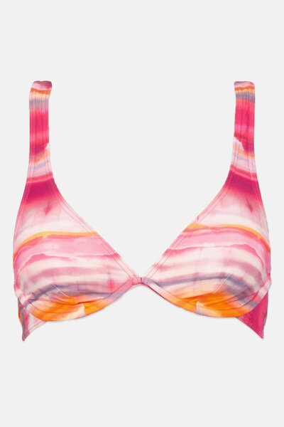 Esprit Women Abstract Print Bikini Top, Multicolor