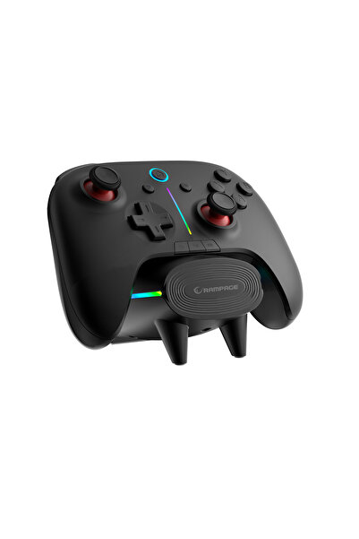 Rampage Hydra Pro Rgb Bt 2.4 Ghz Şarj Istasyonlu Pc Gamepad Joypad-siyah