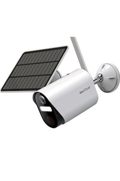 Genel Markalar Ac-s12 Solar Ip Kamera 2x6500k Led Işıklı Wi-fi Pır Hareket Sensörlü Güvenlik Kamerası