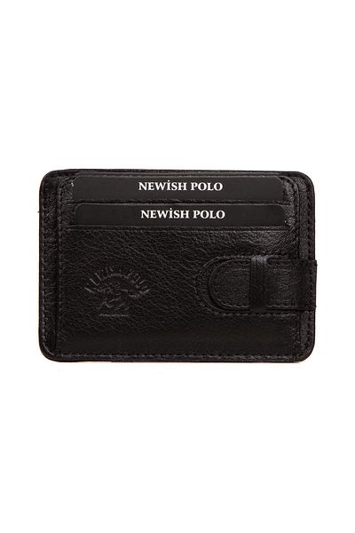 Newish Polo Ανδρική θήκη κάρτας και πορτοφόλι από γνήσιο δέρμα