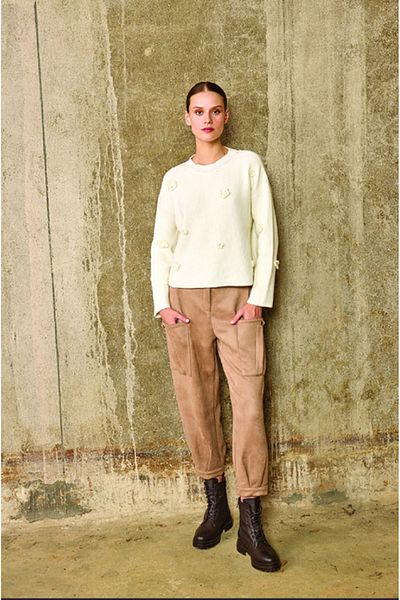 Unique Floral Motif Knitwear