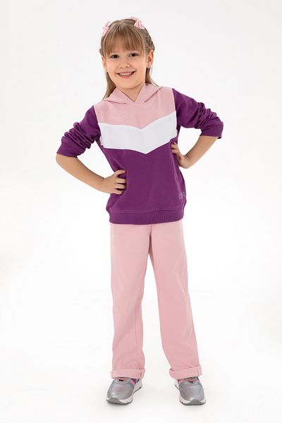 U.S. Polo Assn. Girl's Pink Raised Sweatpants 50296368 -Vr041