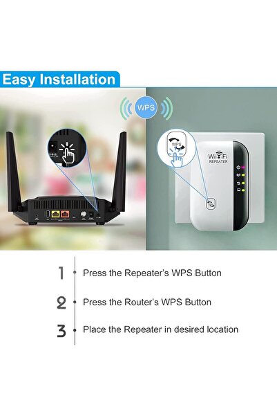 Aırstorr WiFi repeater menzil genişletici sinyal güçlendirici, 300Mbps ev için internet erişim noktası