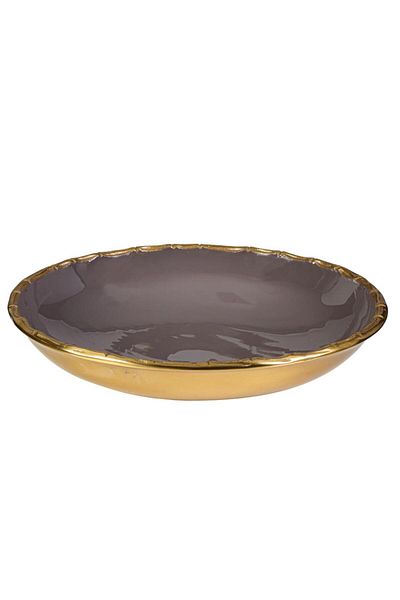 Vitale Round Decorative Plate Purple 35X35X8 cm Ak.Iv0215