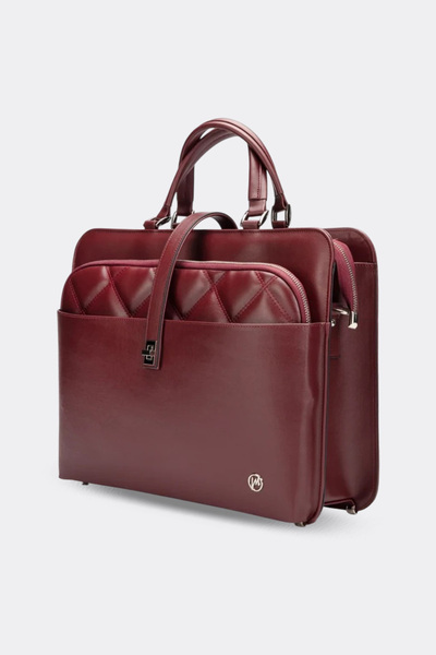 MORCA Kadın Evrak Laptop Çantası Kapitone Bordo