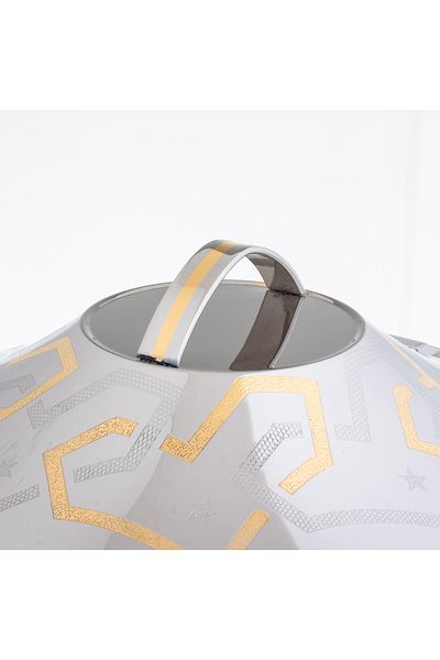 Bohara Indian Stainless Steel Food Container with Gold Plated 3.5L
