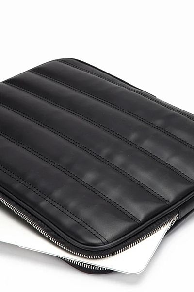 MORCA Husă pentru laptop Macbook Air Pro 13 și 14 inchi, matlasată, neagră simplă