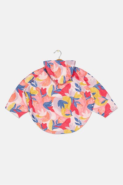 Carter's Kids Girl Allover Print Rain Coat, Pink Combo