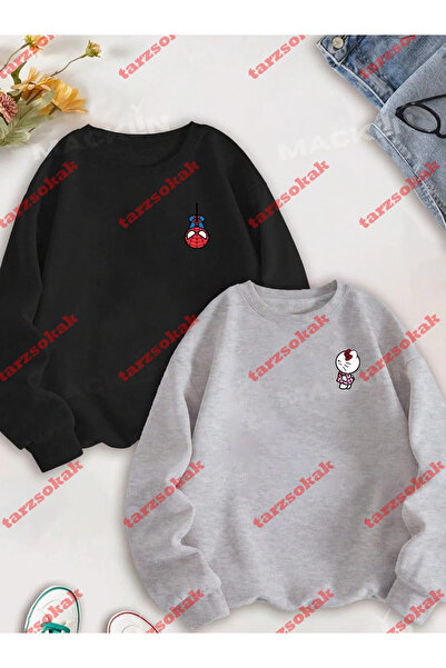 Tarzsokak Hanorac cu decolteu cu model Hello Kitty Spiderman - Set de 2