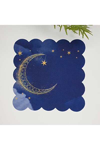 Genel Markalar İslami Motif Hilal ve Yıldızlar Ramazan Temalı Kumaş Kokteyl P...