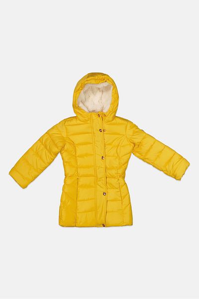 Kensie Girl Toddler Girls Quilted Hooded Puffer Jacket, Yellow