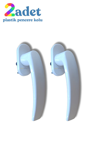 sarıalarm Beyaz Plastik ( Pimapen ) Pencere Kolu - 2 Adet