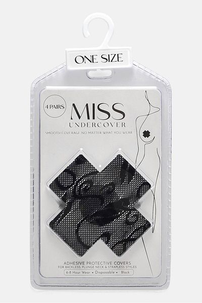 Miss Undercover Women Textured Nipple Pad, Black