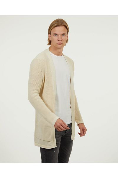 elkumoda Ζακέτα πλεκτή με γιακά σάλι χαλαρής εφαρμογής - Μη παλτό, διπλή τσέπη, βαμβακερή εποχιακή ζακέτα