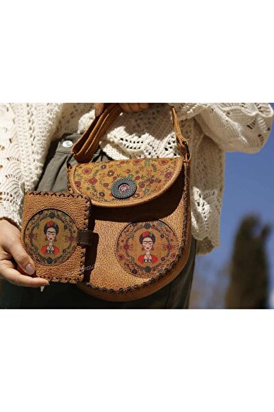 HOODİEMOUSE الخردل والمحفظة الخردل - حقيبة كتف نسائية محبوكة مستوحاة