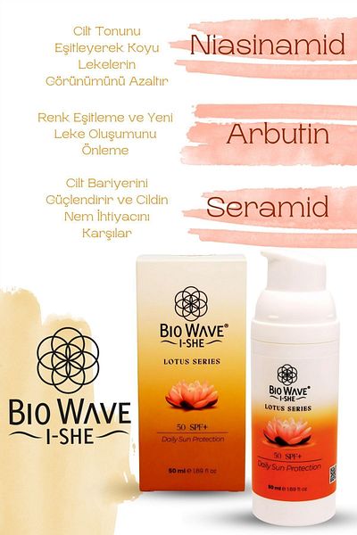 BIO WAVE 50 SPF 50 ml Protective Sun Cream - Daily Sun Protection for All Skin Types