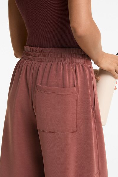 Oysho Brushed straight-leg trousers with modal