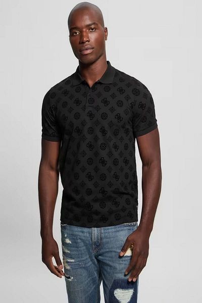 Guess Ss Flocked Men's Polo T-Shirt