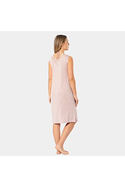 TÜREN Women's Lace V-Neck Nightgown 3285/Powder