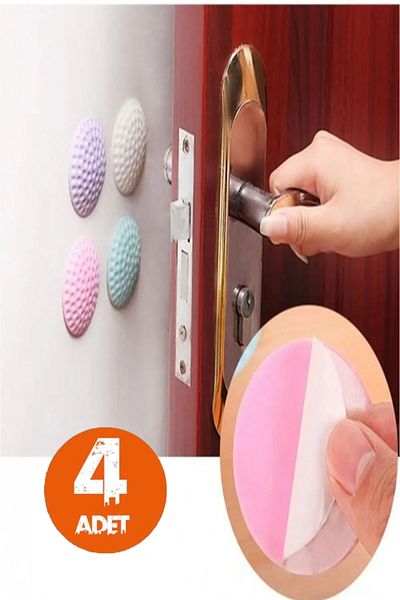 TİNEKE Multi-Purpose Silicone Door Wall Protector Bumper 4 Pack
