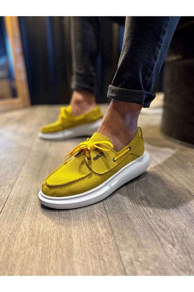 modalem Terzi Bey High Sole Seasonal Linen Shoes 009 Yellow
