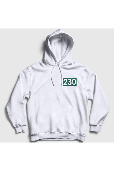 Presmono Unisex Λευκό Thanos Choi Su Bong 230 Squid Game Φούτερ με κουκούλα - 518630 ττ