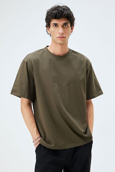 IAMNOTBASIC Khaki Jeff t Shirt