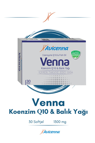 Avicenna Venna Koenzim Q10 & Balık Yağı 30 Softjel - Omega 3 Epa Dha