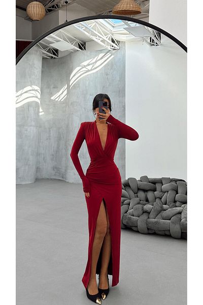 myd Rochie căptușită cu fantă adâncă