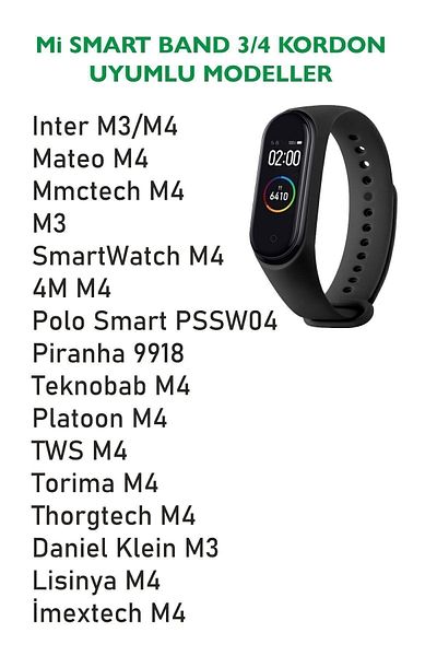 CONOCER مجموعة سلك سيليكون متوافقة مع Xiaomi Mi Band 3 و4 (4 قطع) [مجموعة من 4]