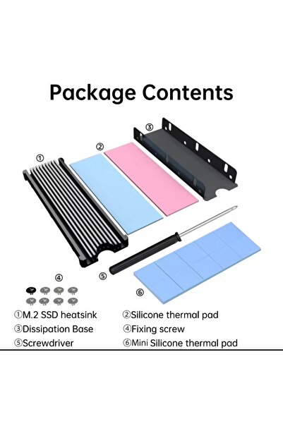 Global JEYI M.2 2280 Ssd Nvm Yüksek Performanslı Soğutucu Radyatör Alüminyum Alaşım Isı Emici Termal PC/PS5