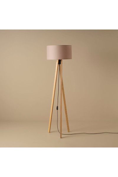 Bella Maison Bella Ahşap Lambader Beyaz-Huş (40x40x125 cm)