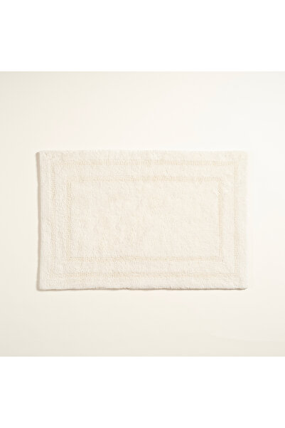 Zsa Zsa Zsu Solıd Çift Taraflı Pamuk %100 Pamuk Banyo Paspası 40x60 Cm Ekru