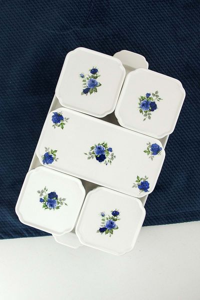 Bursa Porselen Dekor Lilac 5-Piece Porcelain Cap Breakfast