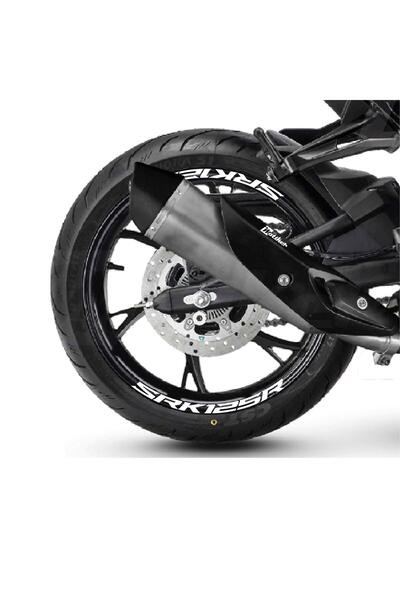Motiker RKS (QJ MOTOR) SRK 125R Motosiklet Jant İçi Sticker Etiket Modeli Beyaz